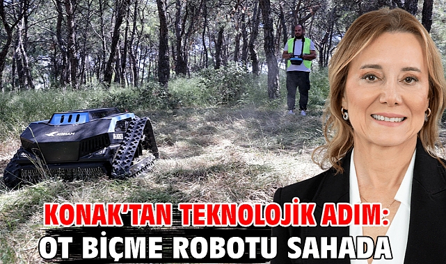 Konak’tan teknolojik adım: Ot biçme robotu sahada