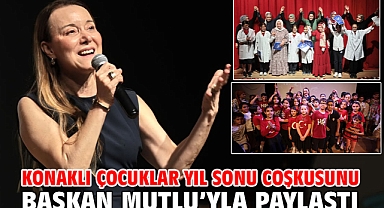 Konaklı çocuklar yıl sonu coşkusunu Başkan Mutlu’yla paylaştı