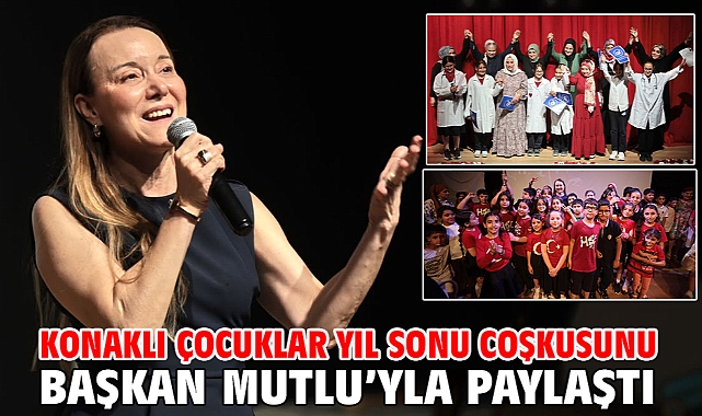 Konaklı çocuklar yıl sonu coşkusunu Başkan Mutlu’yla paylaştı