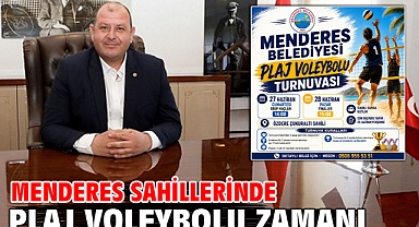 Menderes Sahillerinde Plaj Voleybolu Zamanı