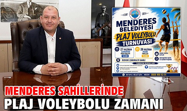 Menderes Sahillerinde Plaj Voleybolu Zamanı