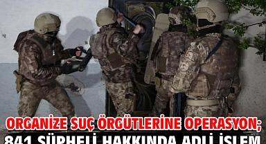 Organize suç örgütlerine operasyon; 841 şüpheli hakkında adli işlem