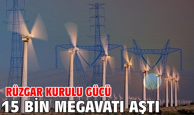 Rüzgar kurulu gücü 15 bin megavatı aştı