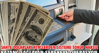 Sahte dolarları ATM’lerden sisteme sokup haksız kazanç sağlayan şebekeye operasyon