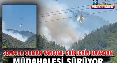 Soma'da orman yangını; ekiplerin havadan müdahalesi sürüyor