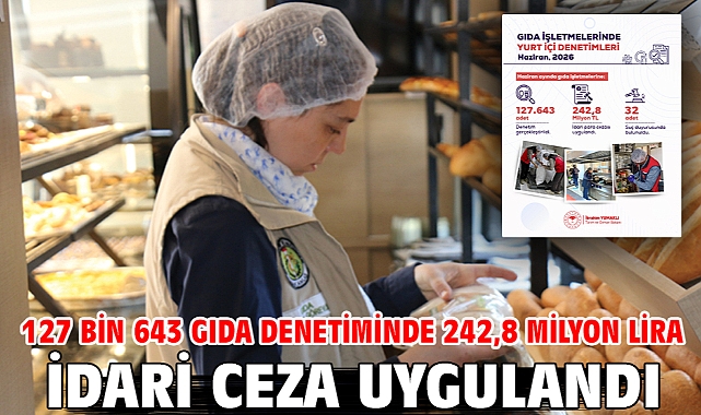 127 bin 643 gıda denetiminde 242,8 milyon lira idari ceza uygulandı