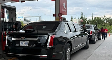 ABD Başkanı Trump'ın konvoyundaki araçlar Ankara'da görüntülendi