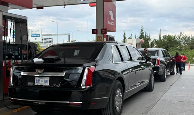 ABD Başkanı Trump'ın konvoyundaki araçlar Ankara'da görüntülendi