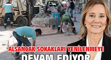 Alsancak sokakları yenilenmeye devam ediyor