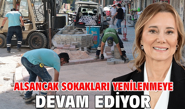 Alsancak sokakları yenilenmeye devam ediyor