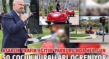 Asarlık Trafik Eğitim Parkuru'nda Her Gün 50 Çocuk Kuralları Öğreniyor