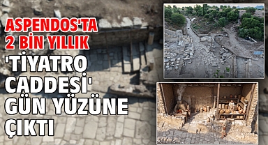Aspendos'ta 2 bin yıllık 'Tiyatro Caddesi' gün yüzüne çıktı