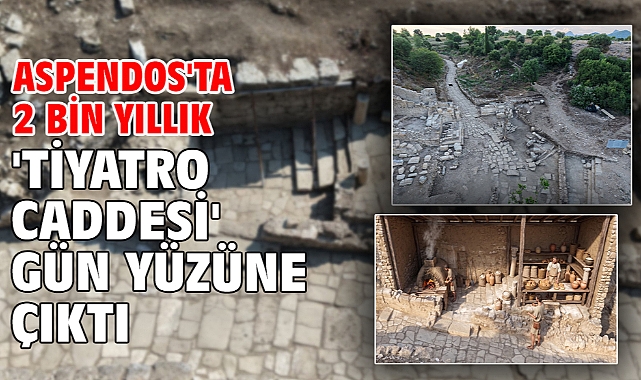 Aspendos'ta 2 bin yıllık 'Tiyatro Caddesi' gün yüzüne çıktı