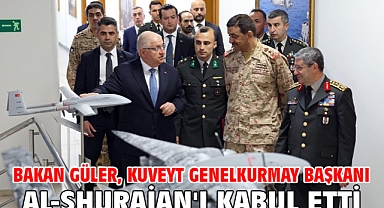 Bakan Güler, Kuveyt Genelkurmay Başkanı Al-Shuraian'ı kabul etti