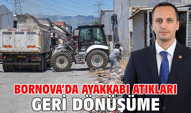 Bornova’da ayakkabı atıkları geri dönüşüme
