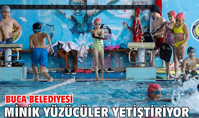 Buca Belediyesi minik yüzücüler yetiştiriyor