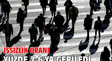  İşsizlik oranı yüzde 7,6'ya geriledi