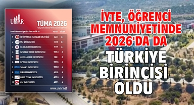 İYTE, öğrenci memnuniyetinde 2026'da da Türkiye birincisi oldu