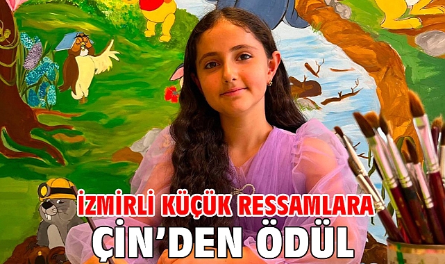 İzmirli küçük ressamlara Çin’den ödül