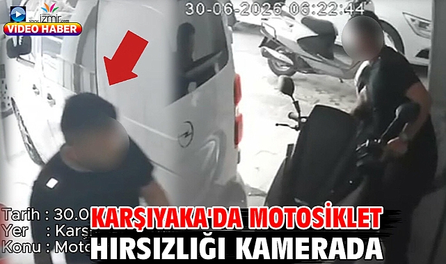 Karşıyaka'da motosiklet hırsızlığı kamerada