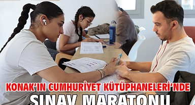 Konak’ın Cumhuriyet Kütüphaneleri’nde sınav maratonu