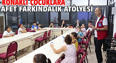 Konaklı çocuklara Afet Farkındalık Atölyesi