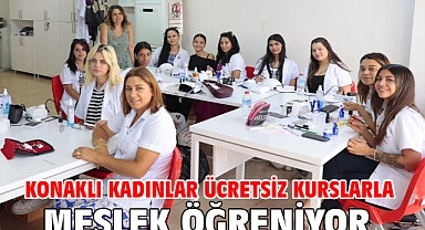 Konaklı kadınlar ücretsiz kurslarla meslek öğreniyor