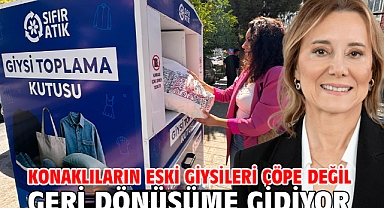 Konaklıların eski giysileri çöpe değil geri dönüşüme gidiyor