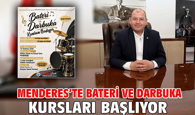 Menderes’te Bateri ve Darbuka Kursları Başlıyor