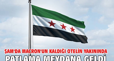 Şam'da Macron'un kaldığı otelin yakınında patlama meydana geldi