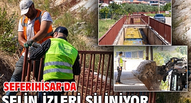 Seferihisar'da selin izleri siliniyor