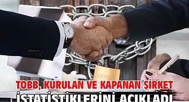 TOBB, kurulan ve kapanan şirket istatistiklerini açıkladı