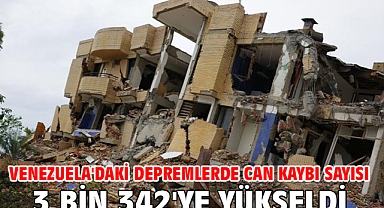 Venezuela'daki depremlerde can kaybı sayısı 3 bin 342'ye yükseldi