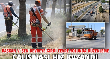 Başkan V. Şen Devreye Girdi Çevre Yolunda Düzenleme Çalışması Hız Kazandı