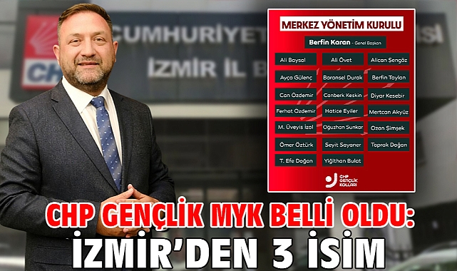 CHP Gençlik MYK belli oldu: İzmir'den 3 isim