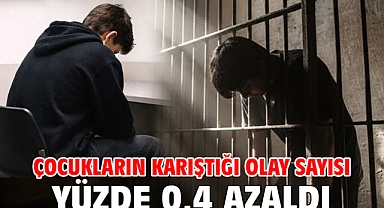 Çocukların karıştığı olay sayısı yüzde 0,4 azaldı