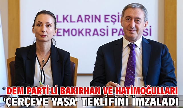 DEM Parti'li Bakırhan ve Hatimoğulları 'çerçeve yasa' teklifini imzaladı