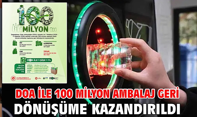 DOA ile 100 milyon ambalaj geri dönüşüme kazandırıldı