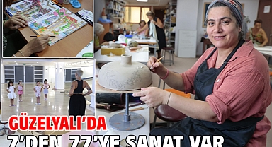 Güzelyalı’da 7’den 77’ye sanat var