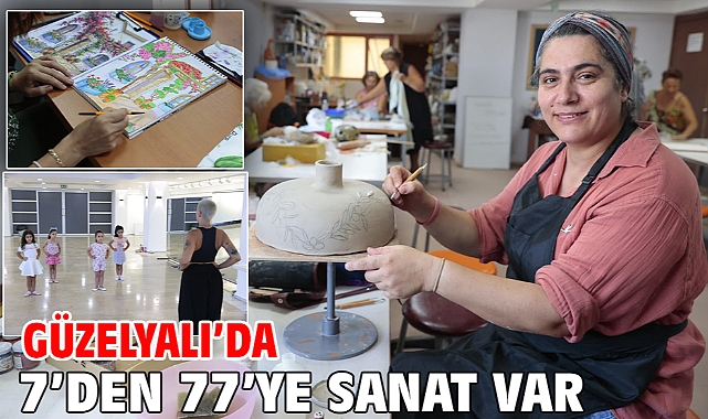 Güzelyalı’da 7’den 77’ye sanat var