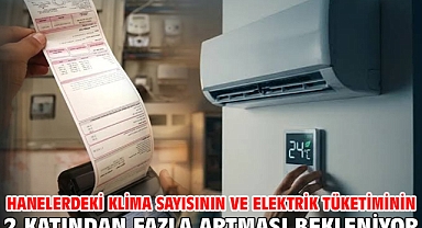 Hanelerdeki klima sayısının ve elektrik tüketiminin 2 katından fazla artması bekleniyor