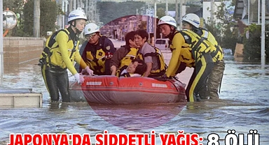Japonya'da şiddetli yağış: 8 ölü