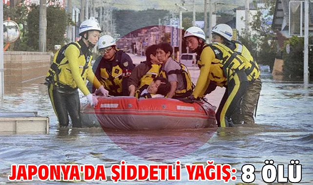 Japonya'da şiddetli yağış: 8 ölü