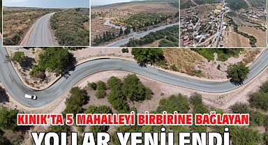 Kınık’ta 5 mahalleyi birbirine bağlayan yollar yenilendi