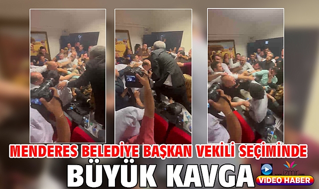 Menderes Belediye Başkan Vekili seçiminde büyük kavga