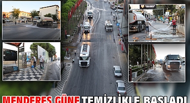 Menderes Güne Temizlikle Başladı
