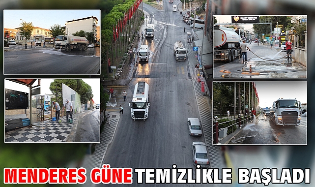 Menderes Güne Temizlikle Başladı