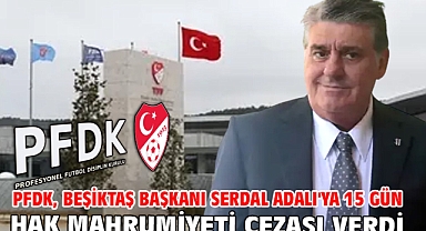 PFDK, Beşiktaş Başkanı Serdal Adalı'ya 15 gün hak mahrumiyeti cezası verdi