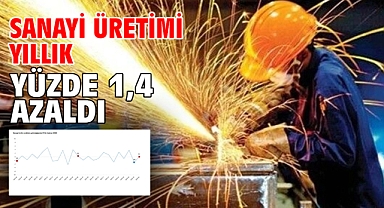 Sanayi üretimi yıllık yüzde 1,4 azaldı