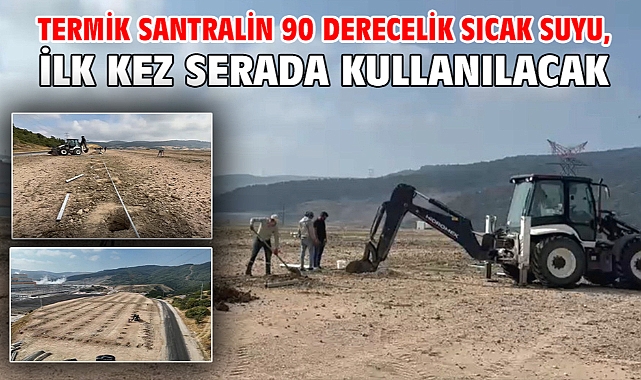 Termik santralin 90 derecelik sıcak suyu, ilk kez serada kullanılacak